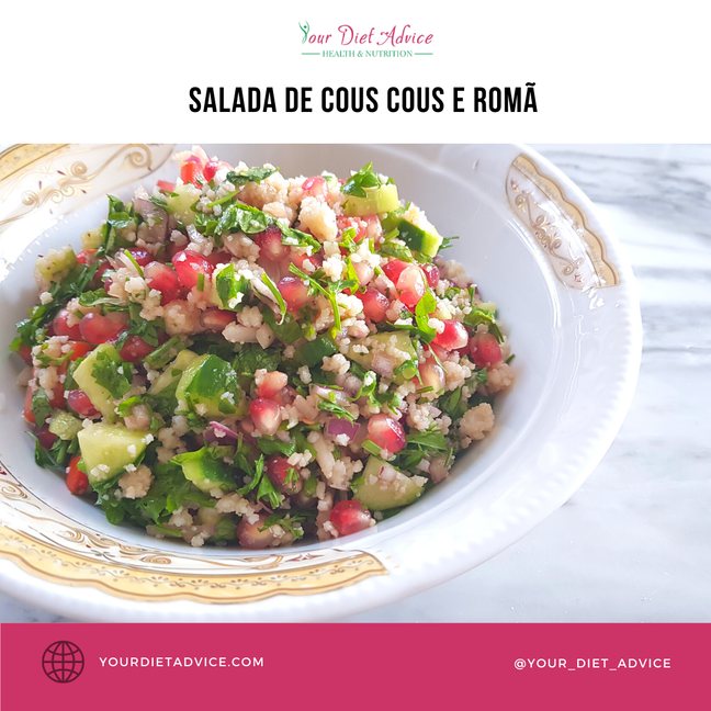 Salada de cous cous e romã